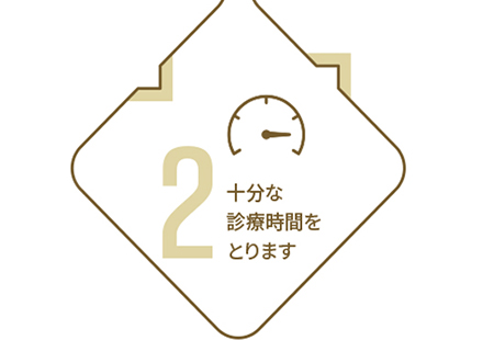 十分な診療時間をとります